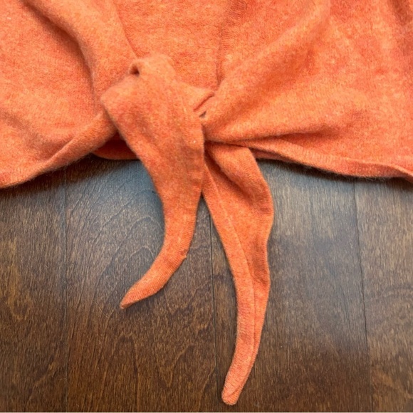 Brora Scottish Cashmere Girl’s Orange Front Tie Cardigan, Size 12/14 - Picture 4 of 9